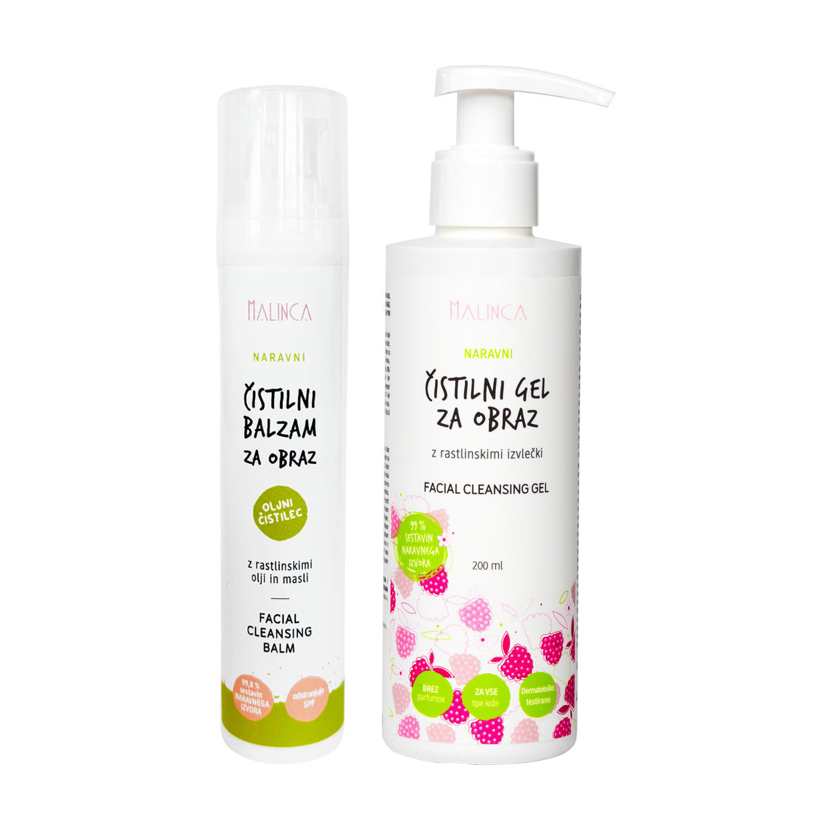 Dvofazno čiščenje obraza (čistilni balzam in gel)