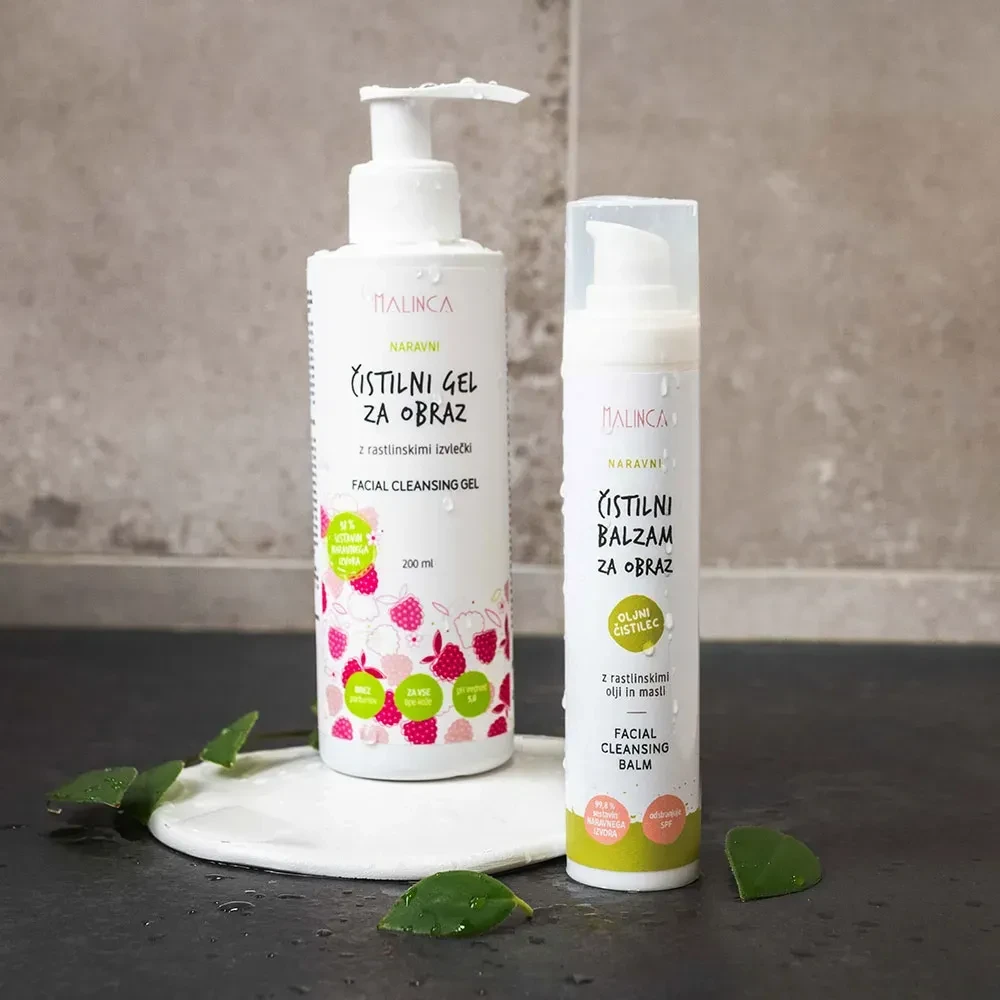 Dvofazno čiščenje obraza (čistilni balzam in gel)