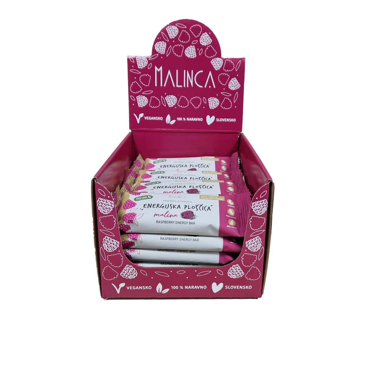 Paket energijskih ploščic malina