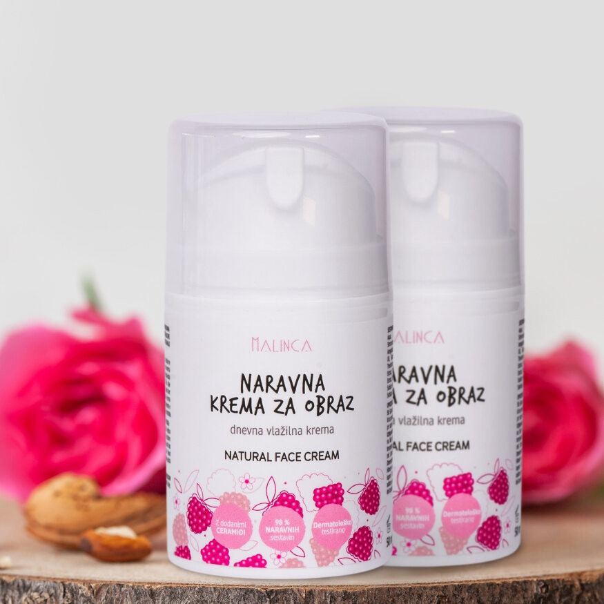 Naravna vlažilna krema za obraz 50ml 2x